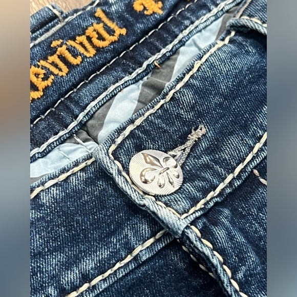 Rock Revival 42W 33L Tripp Straight Fit Distressed Western Cowboy Jeans Premium - Picture 9 of 15